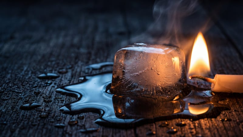 Couple playing Hot & Cold intimate treasure hunt game