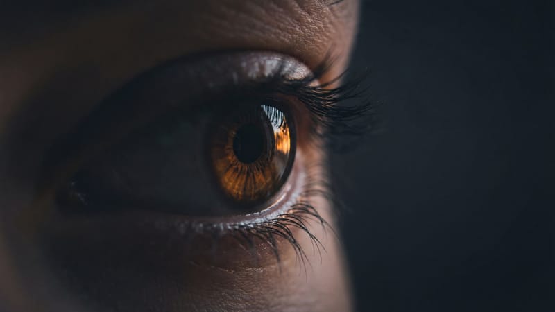 Couple making deep eye contact, intimate connection